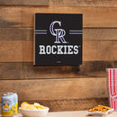 Colorado Rockies Wood Wall Sign, 12x12