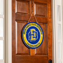 South Dakota State University Round Door Decor with Hanging Rope, 18x18