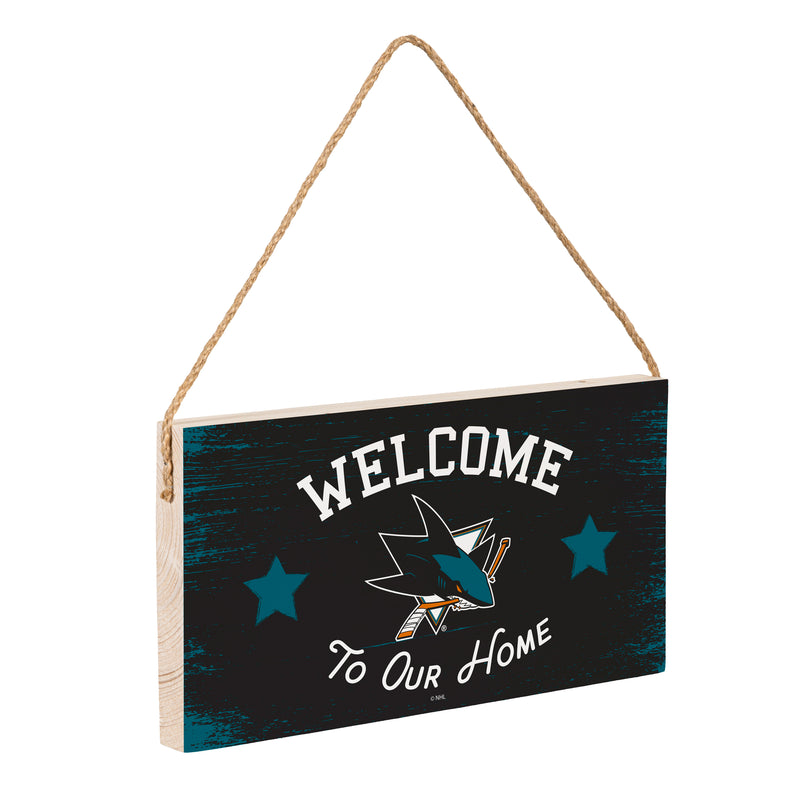 San Jose Sharks Wood Wall Sign, 6x11