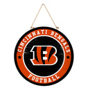 Cincinnati Bengals Round Door Decor with Hanging Rope, 18x18