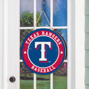 Texas Rangers Round Door Decor with Hanging Rope, 18x18