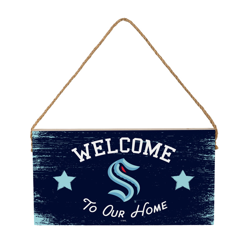 Seattle Kraken Wood Wall Sign, 6x11