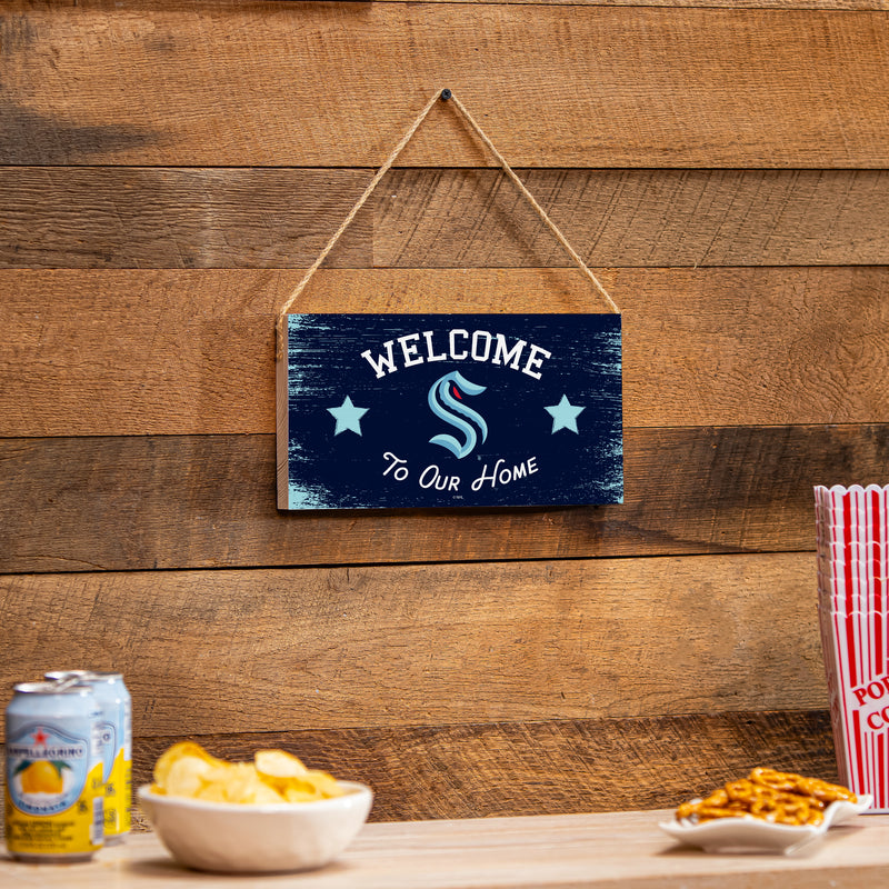 Seattle Kraken Wood Wall Sign, 6x11