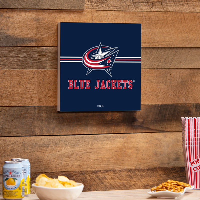 Columbus Blue Jackets Wood Wall Sign, 12x12