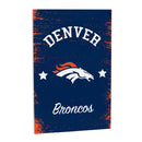 Denver Broncos Wood Wall Sign, 16x24