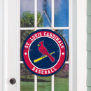 St Louis Cardinals Round Door Decor with Hanging Rope, 18x18