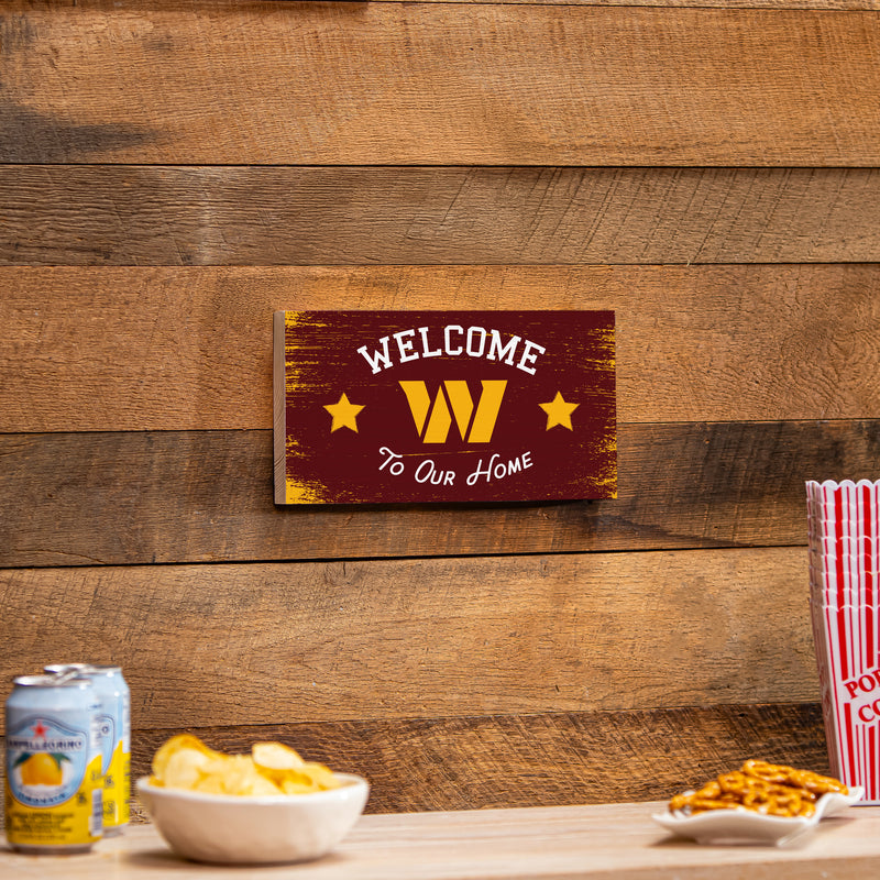 Washington Commanders Wood Wall Sign, 6x11