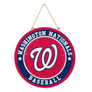 Washington Nationals Round Door Decor with Hanging Rope, 18x18