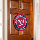 Washington Nationals Round Door Decor with Hanging Rope, 18x18