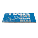 Detroit Lions Fan PVC Mat, 28"x16"