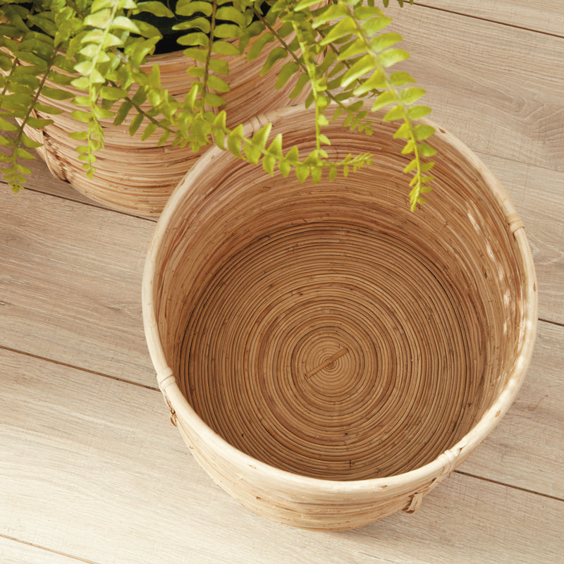 NAPA Home & Garden, CANE RATTAN ROUND TREE BASKETS, SET OF 2,DB207