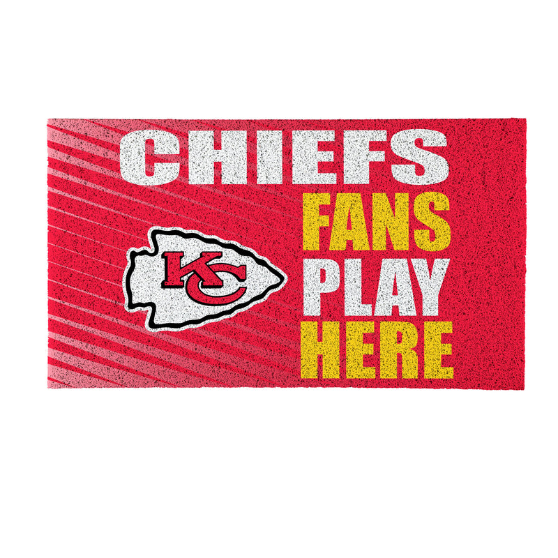 Kansas City Chiefs Fan PVC Mat, 28"x16"