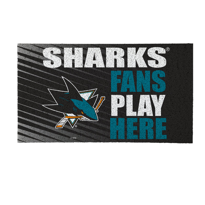 San Jose Sharks Fan PVC Mat, 28"x16"