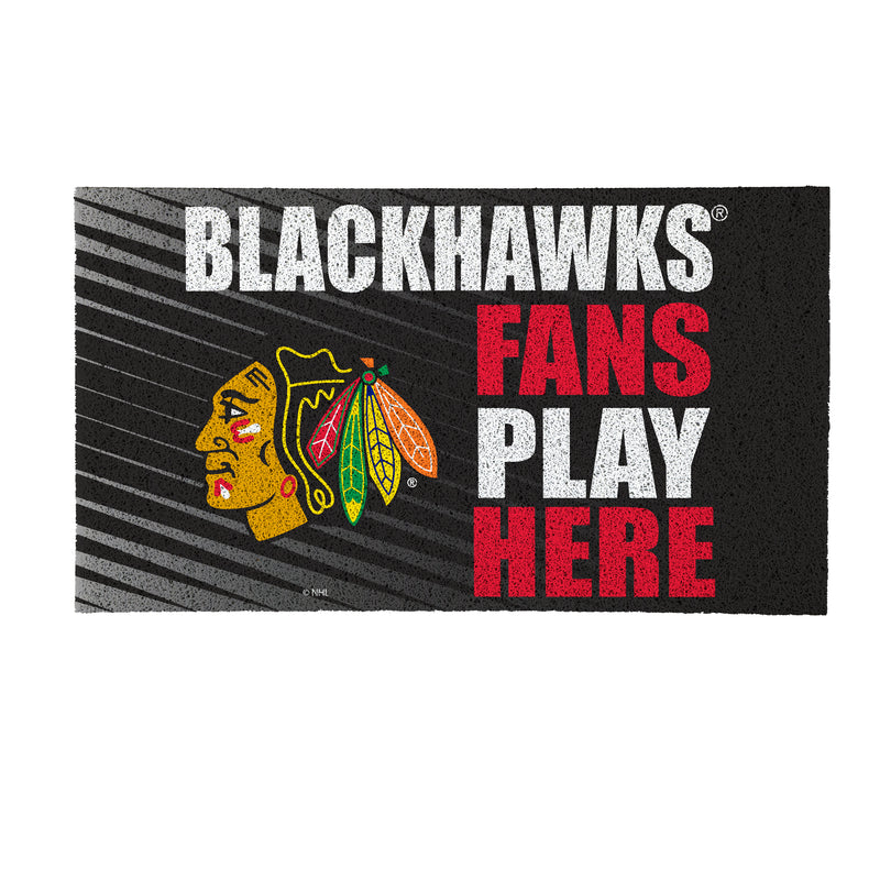 Chicago Blackhawks Fan PVC Mat, 28"x16"
