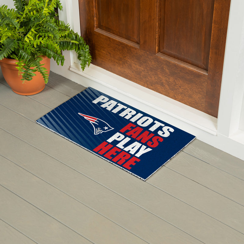 New England Patriots Fan PVC Mat, 28"x16"