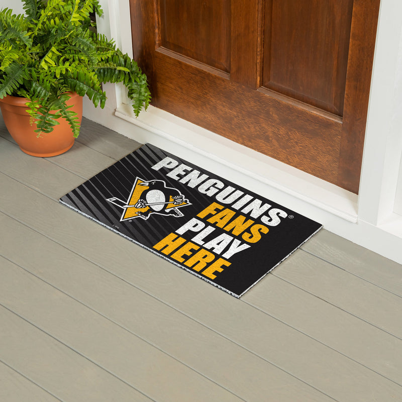 Pittsburgh Penguins Fan PVC Mat, 28"x16"