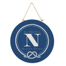 Coastal Door Decor Monogram Blue 18" N