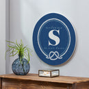 Coastal Door Decor Monogram Blue 18" S