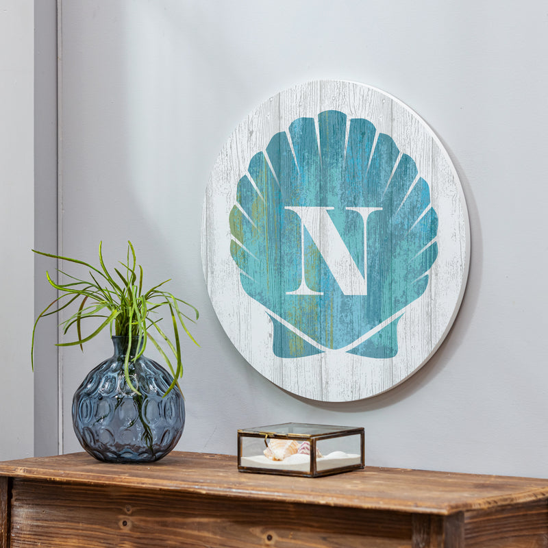 Coastal Door Decor Shell Monogram 18" N