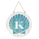 Coastal Door Decor Shell Monogram 18" K