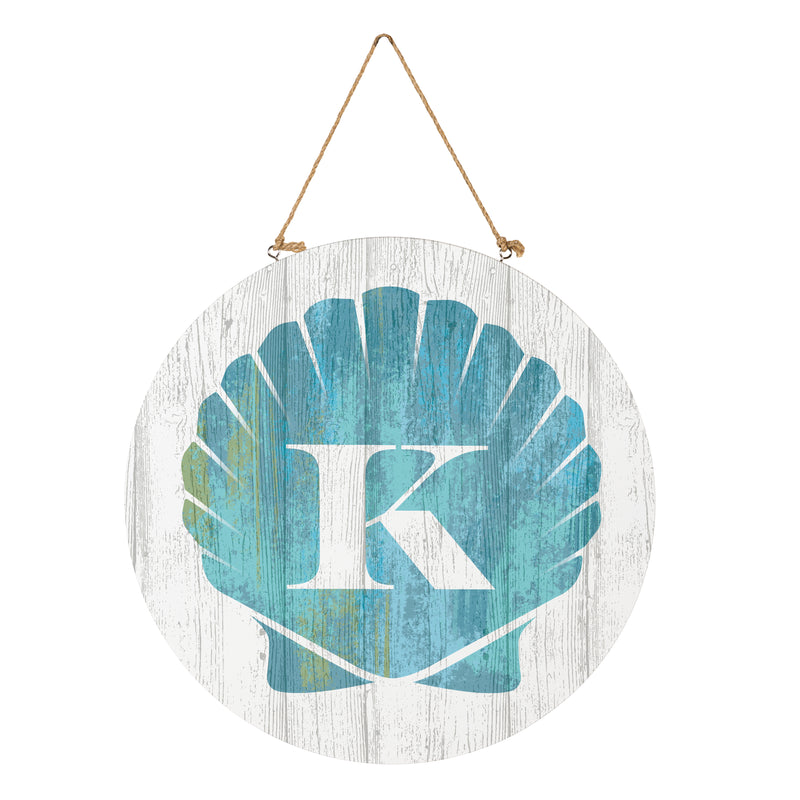 Coastal Door Decor Shell Monogram 18" K