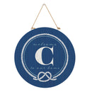 Coastal Door Decor Monogram Blue 18" C