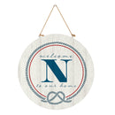 Coastal Door Decor Monogram White 18" N