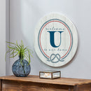 Coastal Door Decor Monogram White 18" U