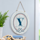Coastal Door Decor Monogram White 18" Y