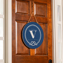 Coastal Door Decor Monogram Blue 18" V