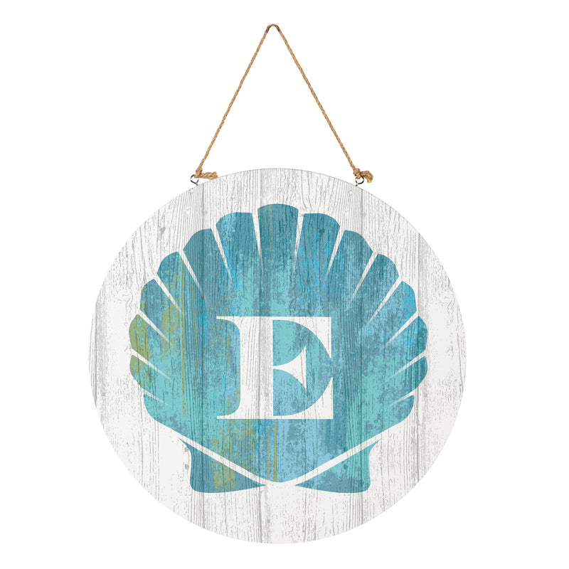 Coastal Door Decor Shell Monogram 18" E