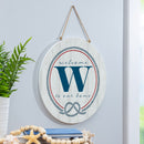 Coastal Door Decor Monogram White 18" W