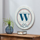 Coastal Door Decor Monogram White 18" W
