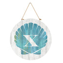 Coastal Door Decor Shell Monogram 18" X