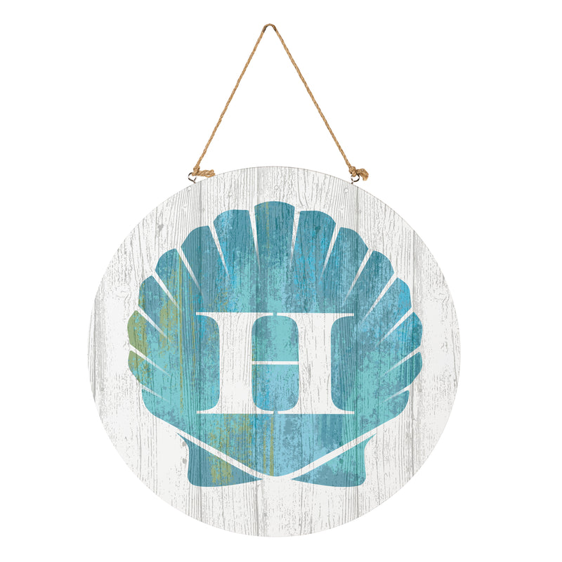 Coastal Door Decor Shell Monogram 18" H