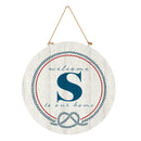 Coastal Door Decor Monogram White 18" S