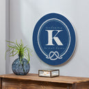 Coastal Door Decor Monogram Blue 18" K