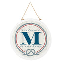 Coastal Door Decor Monogram White 18" M