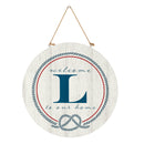 Coastal Door Decor Monogram White 18" L