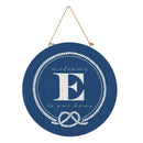 Coastal Door Decor Monogram Blue 18" E