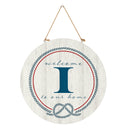 Coastal Door Decor Monogram White 18" I