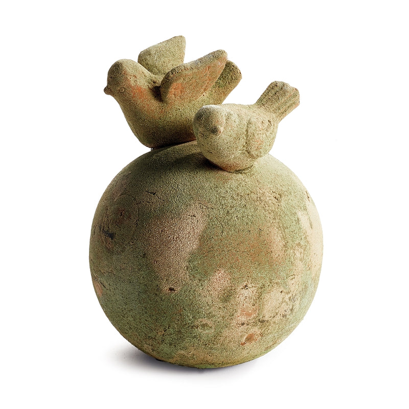 Napa Home Garden, WEATHERED GARDEN BIRDS ON SPHERE,dj234