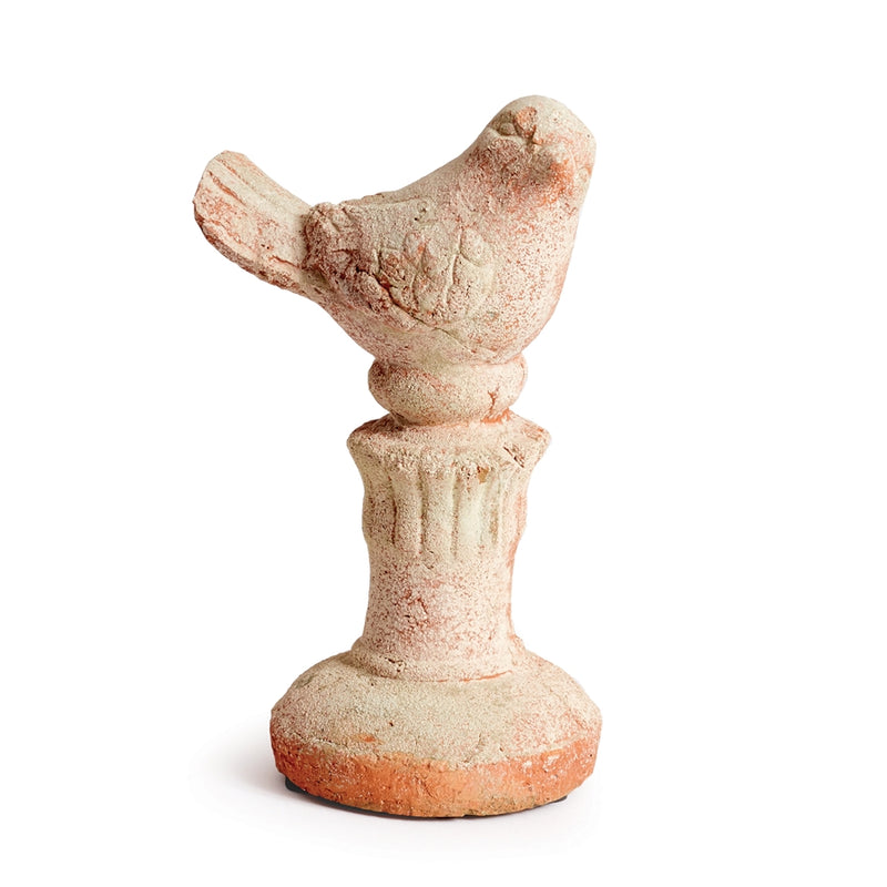 Napa Decorative Ceramics Collection-Weathered Garden Bird On Stand