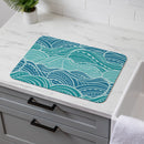 Blue Coastal Make Waves Drying Mat, 20"x15"