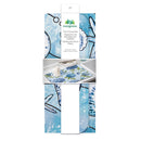 Blue Coastal Shells Drying Mat, Sea Illustration, 20"x15"