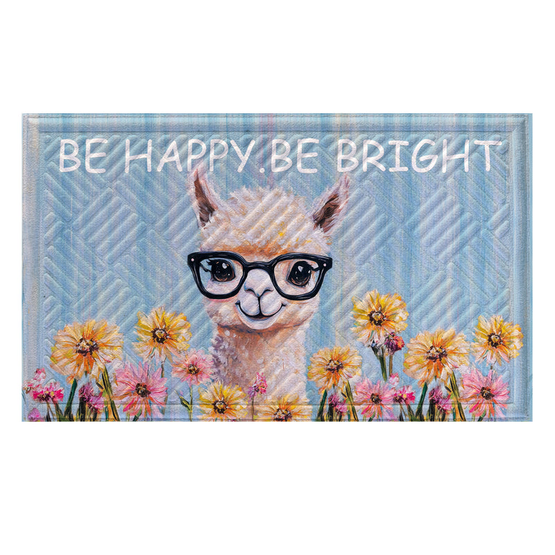 Floral Llama Embossed Mat