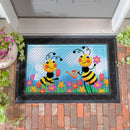 Bee Tending Garden Embossed Mat