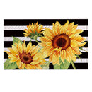 Striped Sunflowers Embossed Mat