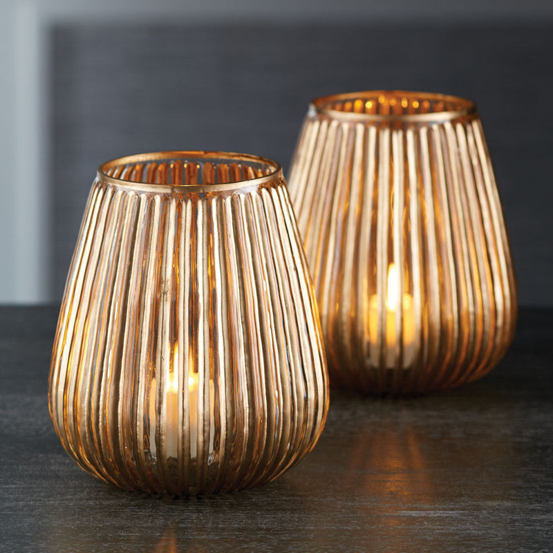 Ribbed Glass Luminary by NAPA Home & Garden