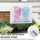 Yard Sign, Pink Blue Bow Gender Reveal